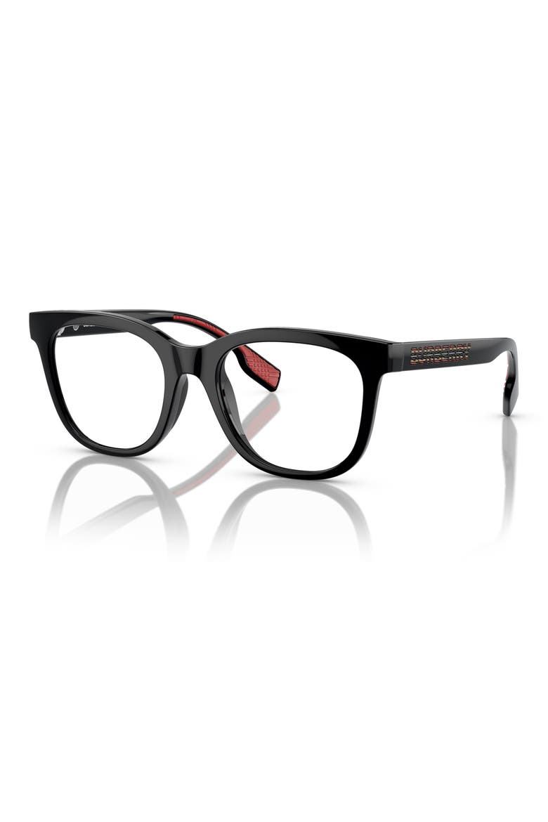 47mm Small Square Optical Glasses, Alternate, color, BLACK / DEMO LENS