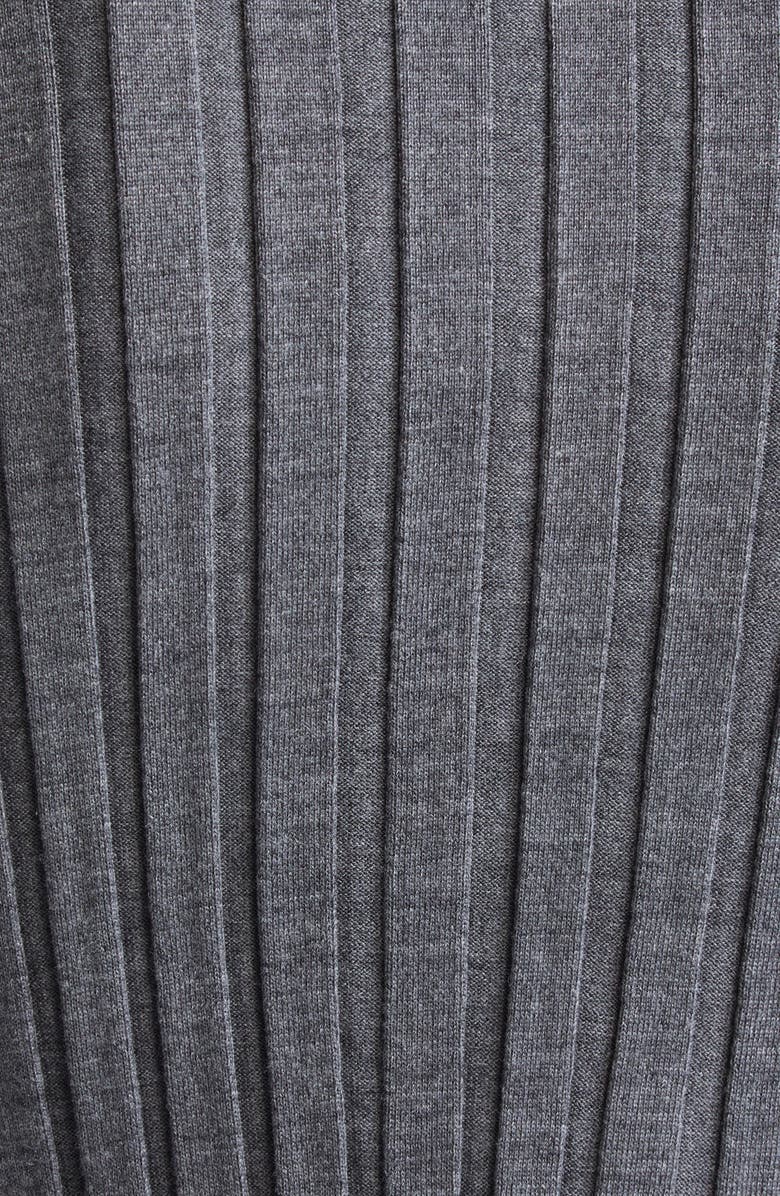 NACKIYÈ Sugarman Rib Wool Polo Sweater, Alternate, color, Anthracite