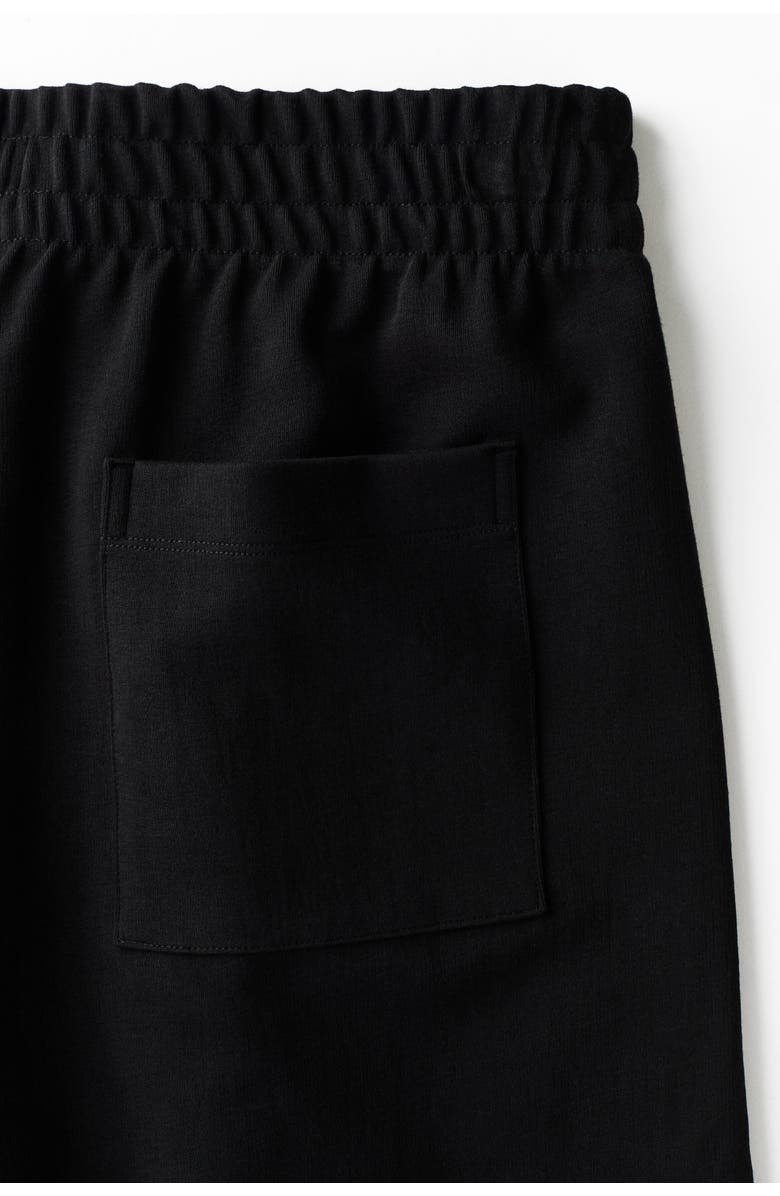 H&M Relaxed Fit Interlock Shorts, Alternate, color, Black