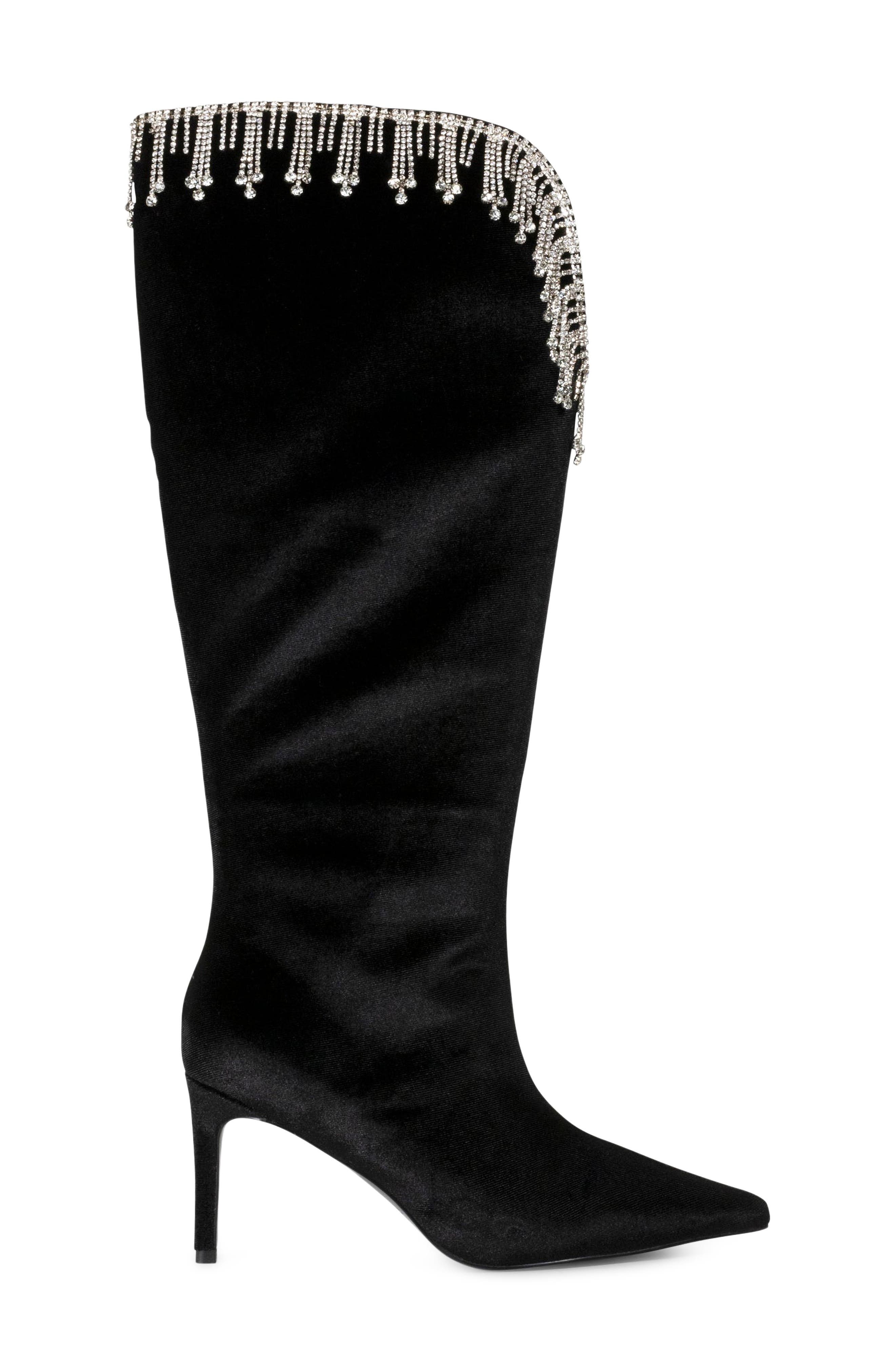 Sonya Faux Leather Knee High Boot, Alternate, color, BLACK