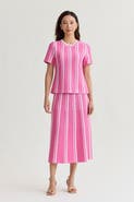 Ming Wang Roadmap Pattern Soft Knit Top