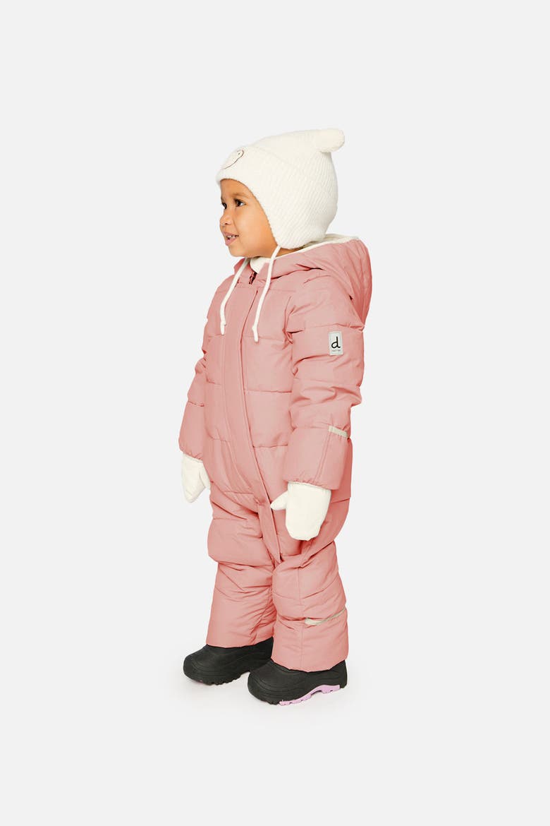 Cloud Car Seat Adapted Fleece-Lined One Piece Snowsuit, Alternate, color, Pale Dusty Pink