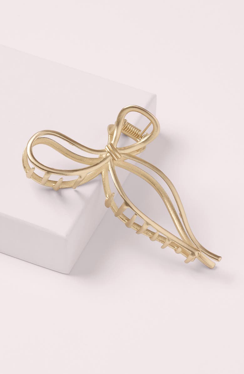 The Hair Edit Gilded Bow Claw Clip, Alternate, color, 