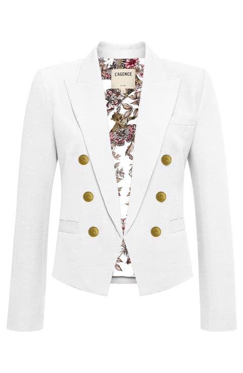 Brooke Texture Double Breasted Crop Blazer