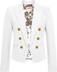 L'AGENCE Brooke Texture Double Breasted Crop Blazer