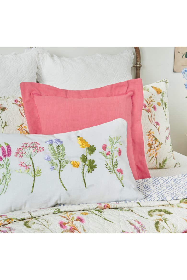 Genevieve Spring Floral Cotton Quilt Set  - Reversible and Machine Washable, Alternate, color, White