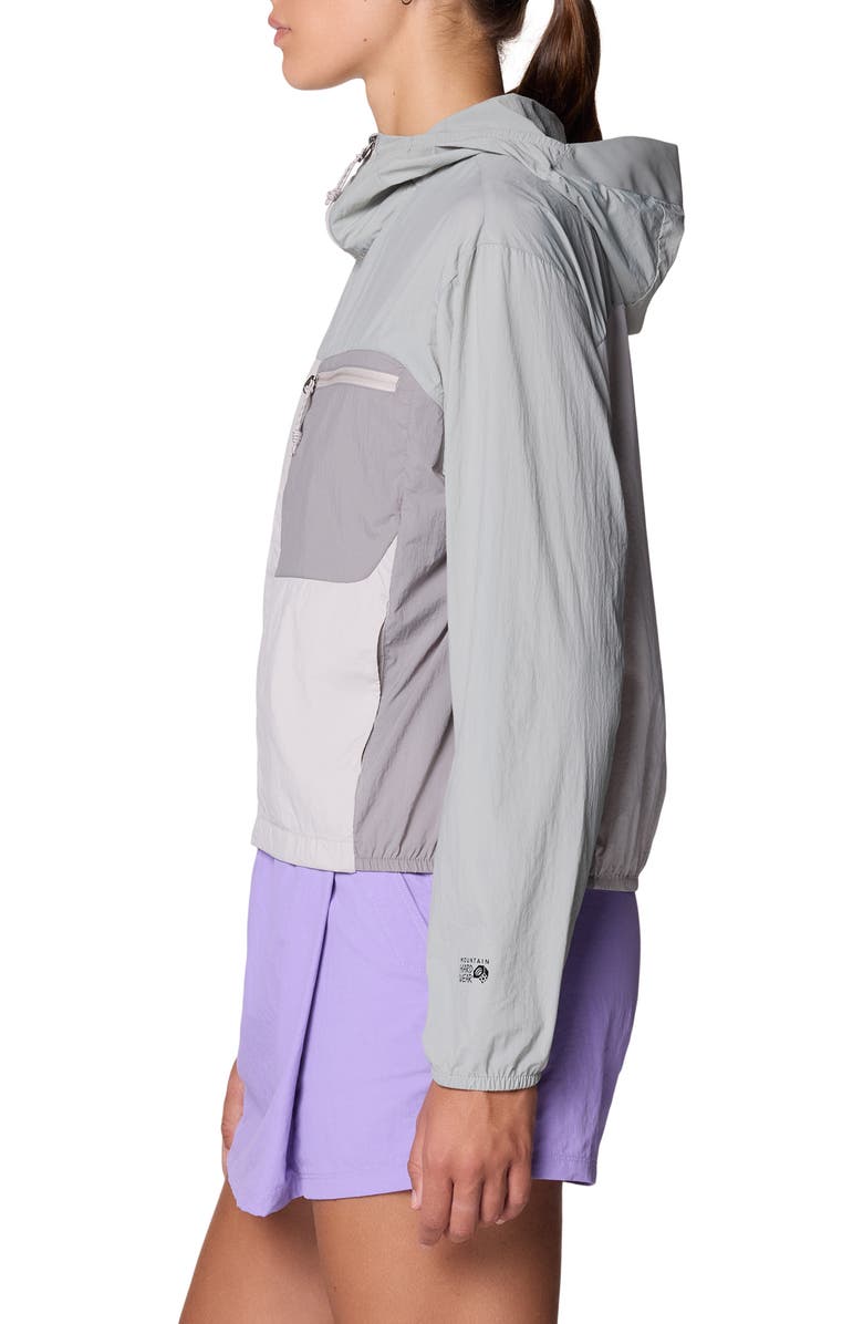 Mountain Hardwear Wind Veil Hooded Jacket, Alternate, color, Half Moon Grey/ City Fog