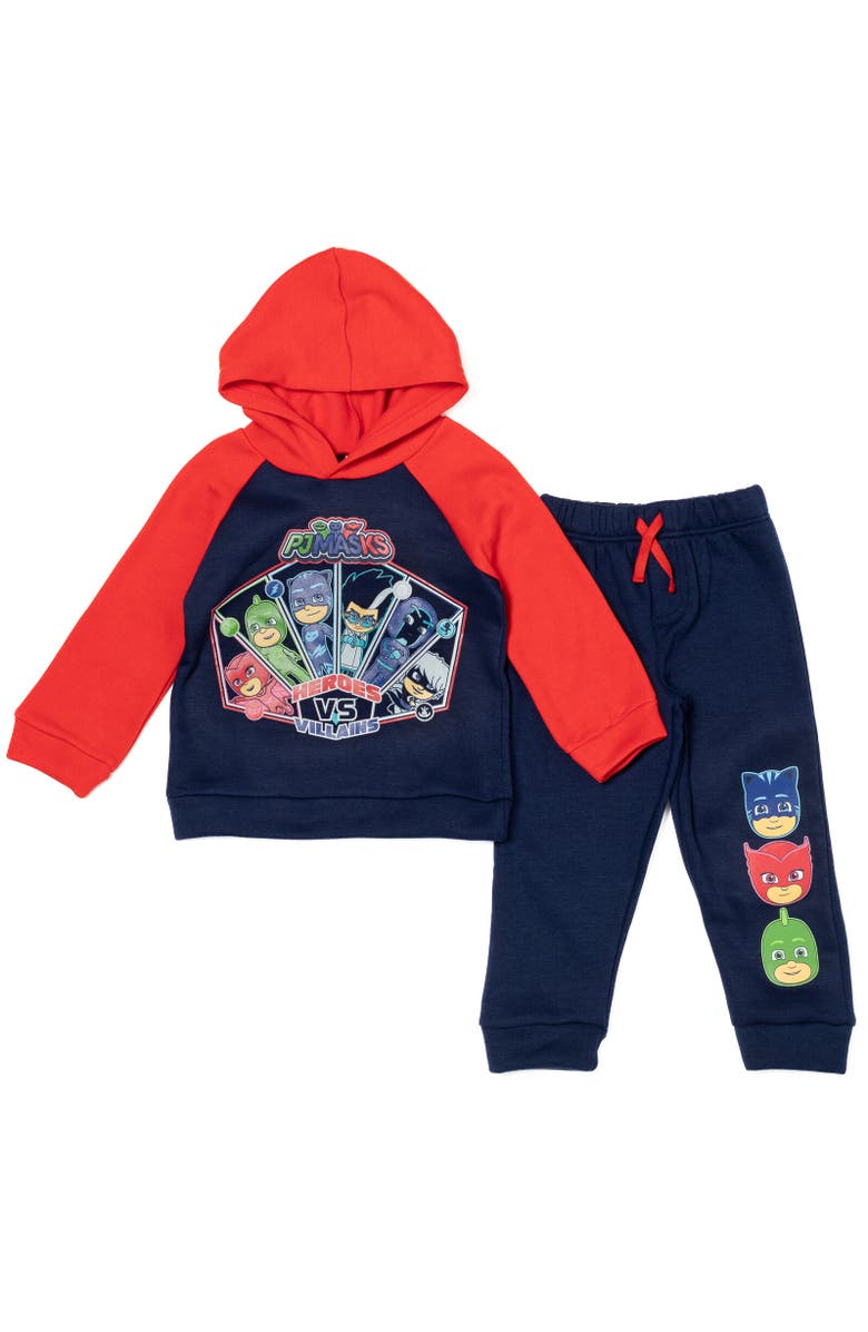 PJ MASKS Fleece Hoodie & Pants Set, Main, color, Blue