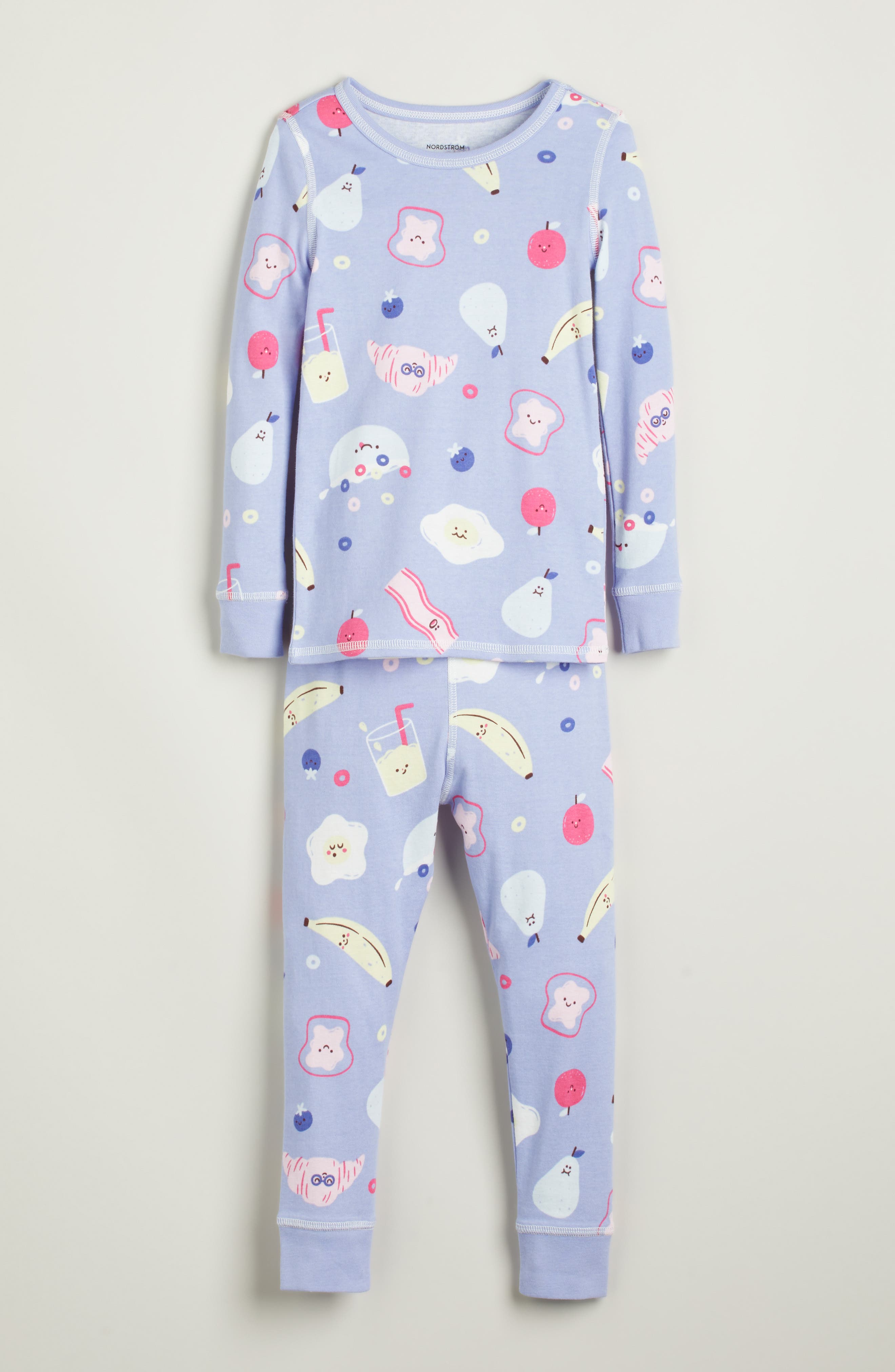 Nordstrom Kids' Print Fitted Cotton Two-Piece Pajama Set