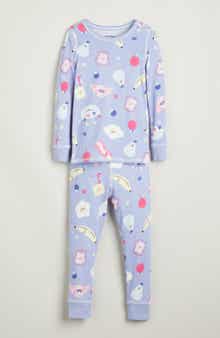 Nordstrom Kids' Print Fitted Cotton Two-Piece Pajama Set