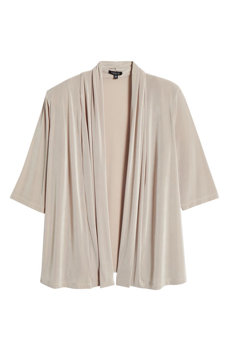 Vikki Vi Stretch Knit Open Front Jacket, Alternate, color,
