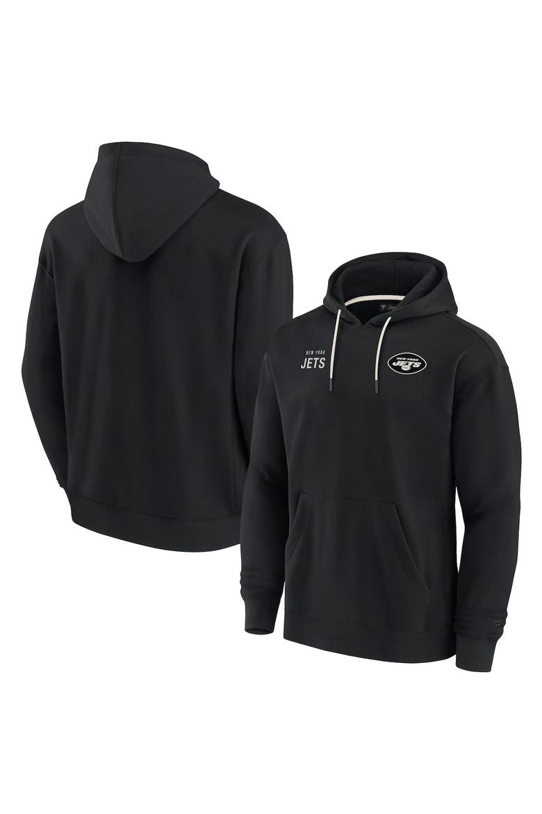 Unisex Fanatics Signature Black New York Jets Elements Super Soft Fleece Pullover Hoodie, Alternate, color, Black