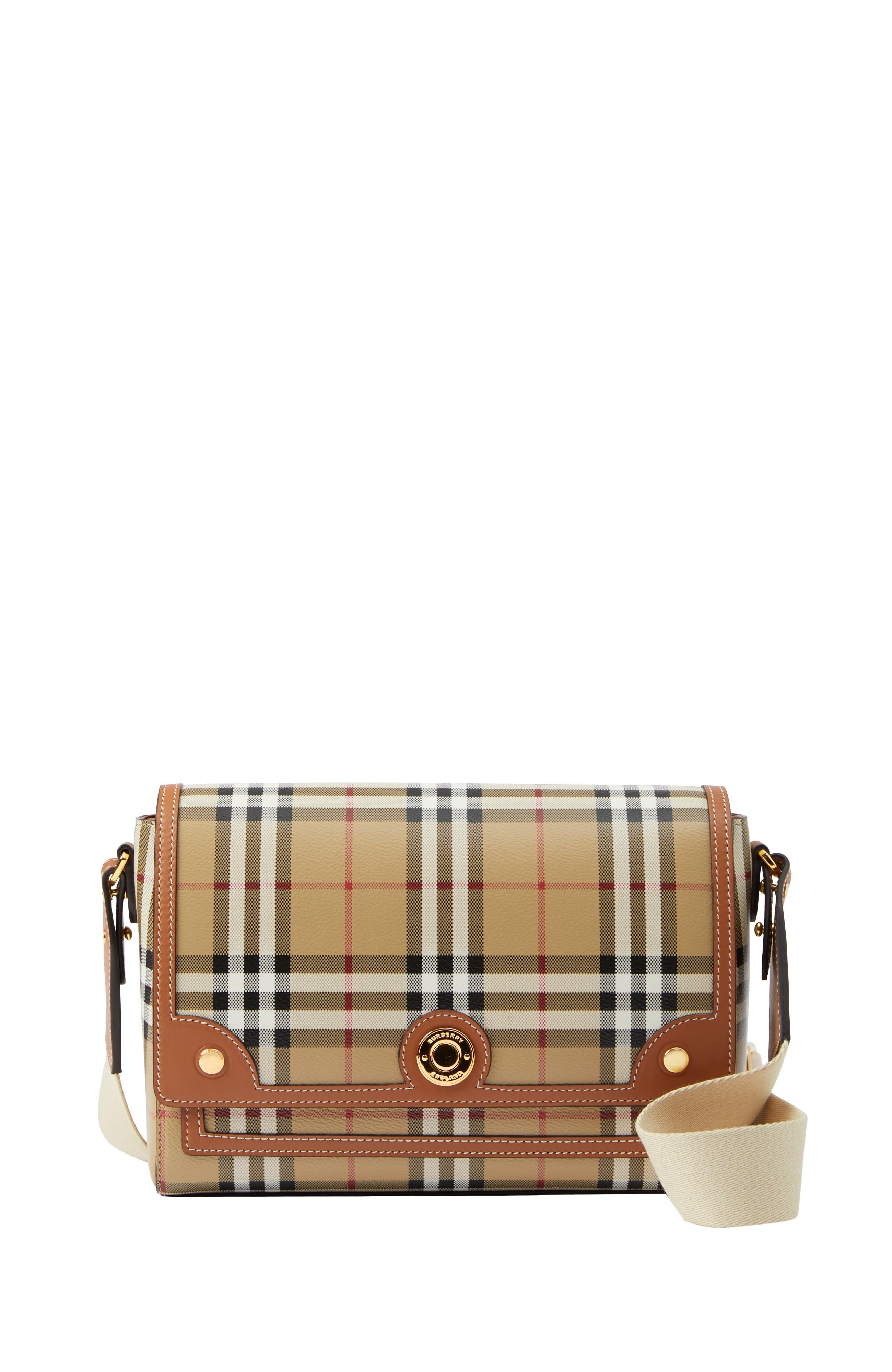 Burberry Note Bag, Main, color, Archive Beige/Briar Brown