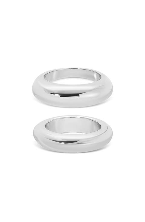 Modern Dome Set of Two Rings