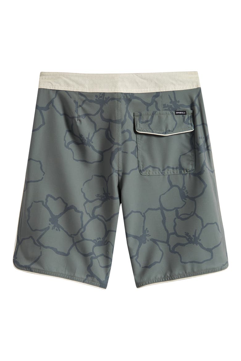 Kids' Hyperfreak Mysto Scallop Swim Trunks, Alternate, color, MULLED BASIL