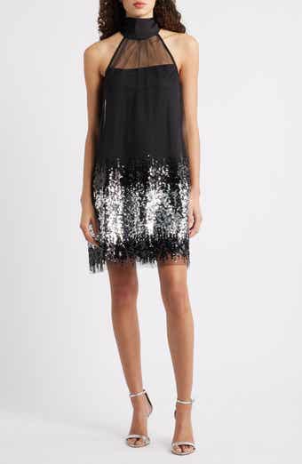 CeCe Ombré Sequin Mesh Sleeveless Dress
