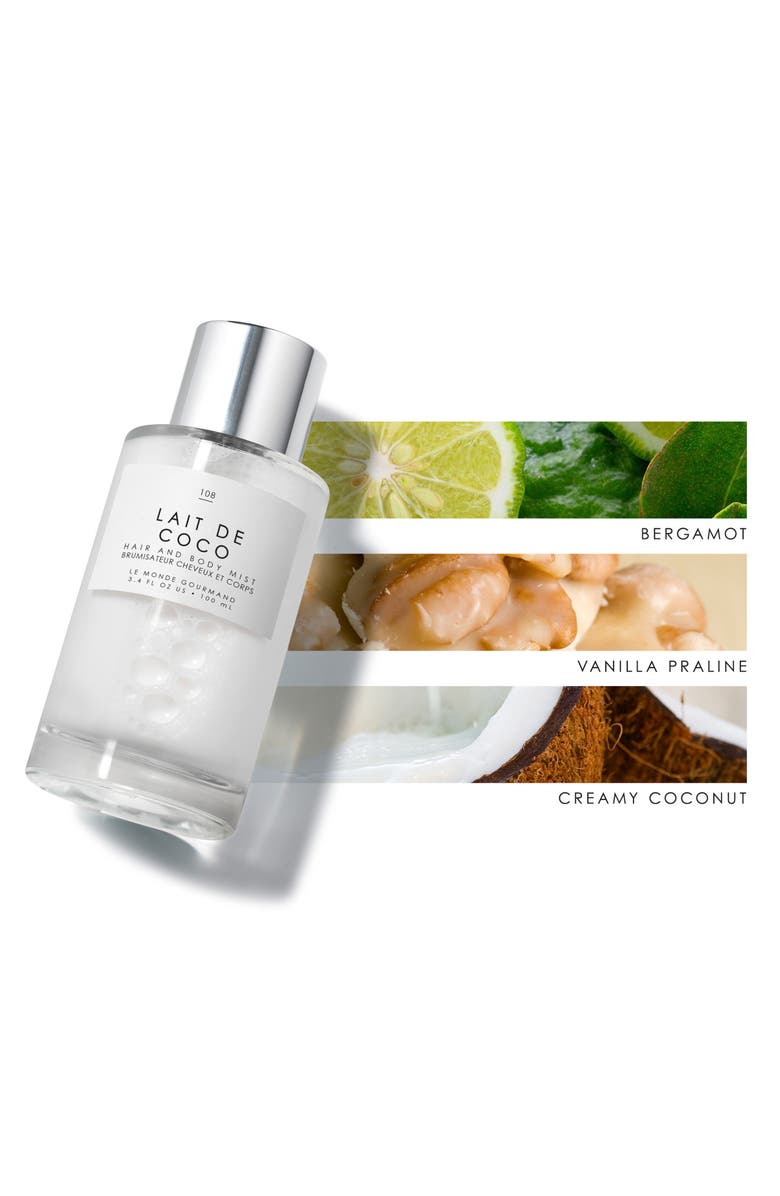 LE MONDE GOURMAND Lait de Coco Hair & Body Mist, Alternate, color, 