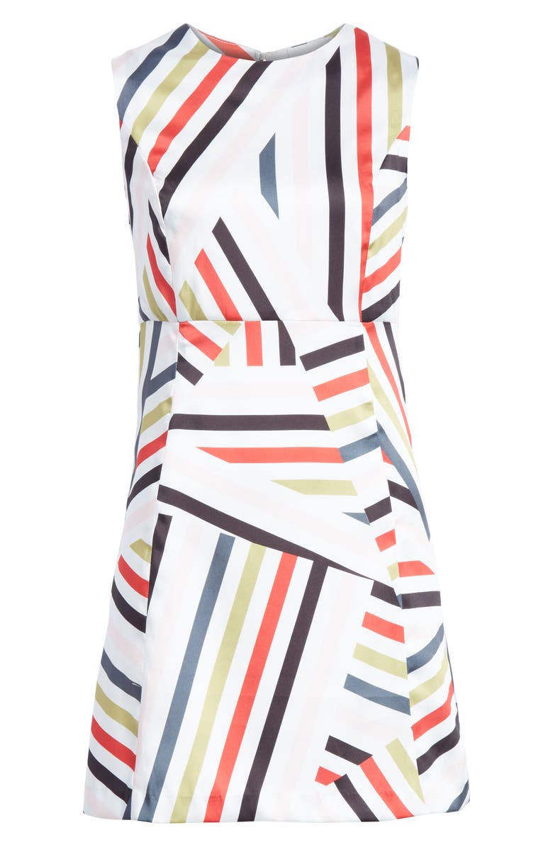 Milly Alexa Drive Stripe A-Line Dress, Alternate, color, Multi