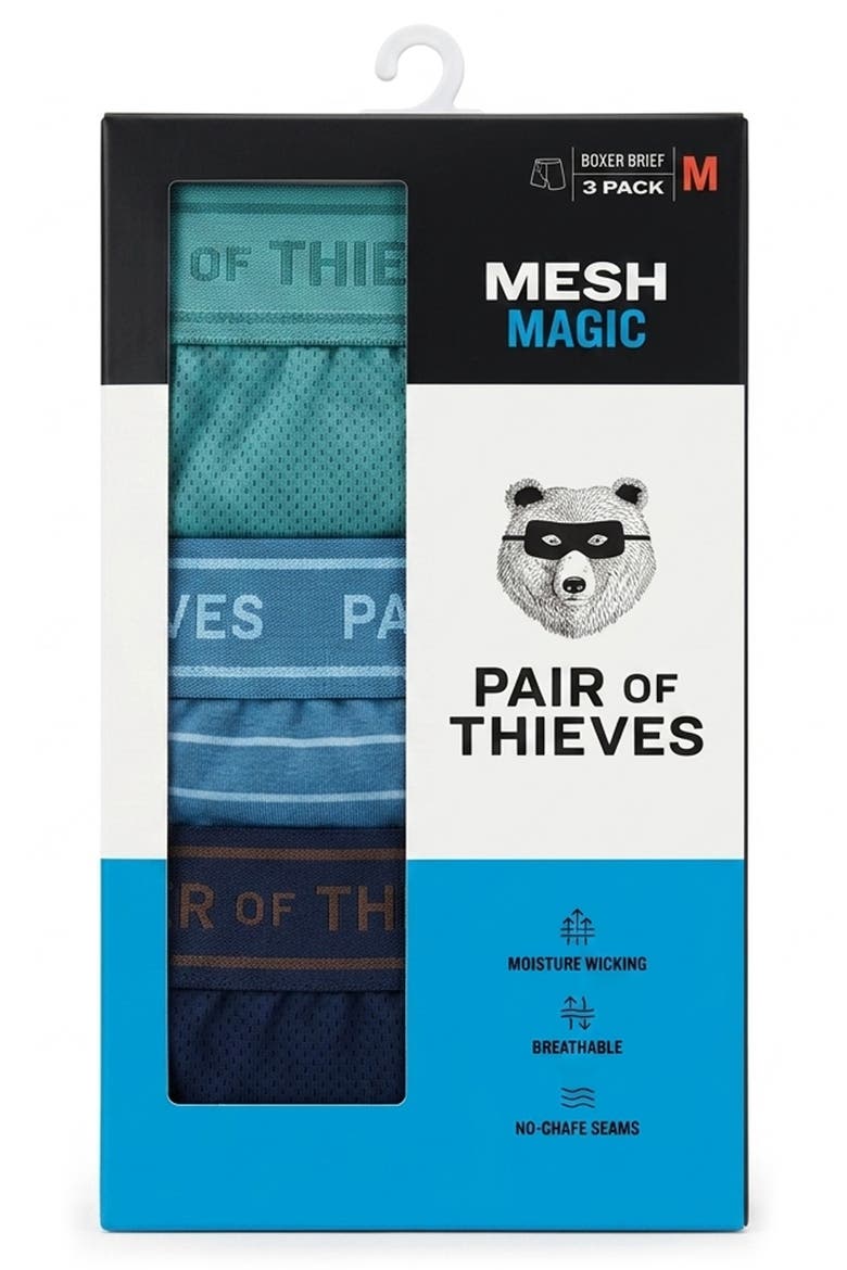 3-Pack Stretch Performance Boxer Briefs, Alternate, color, OIL BLUE