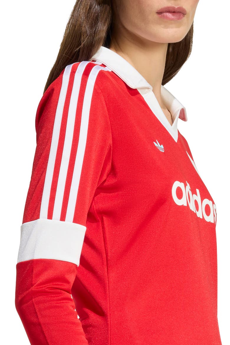 Graphic Long Sleeve Football Jersey, Alternate, color, BETTER SCARLET