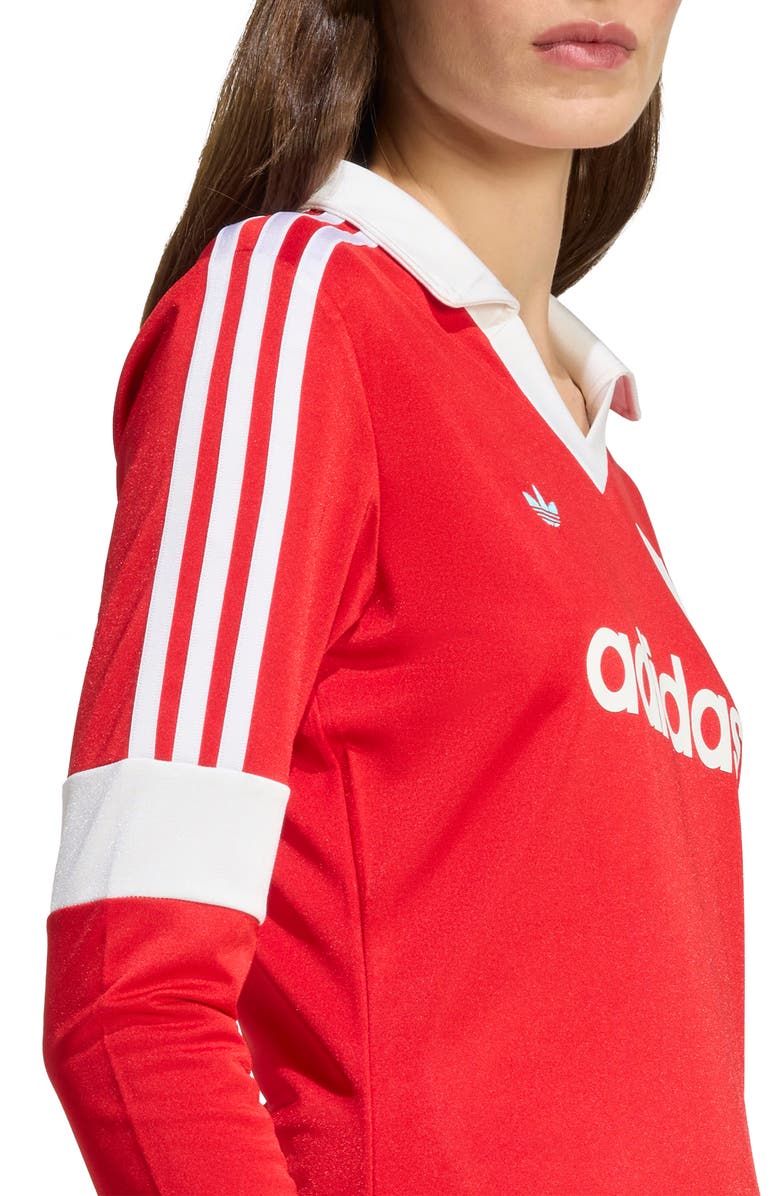 adidas Graphic Long Sleeve Football Jersey, Alternate, color, Better Scarlet