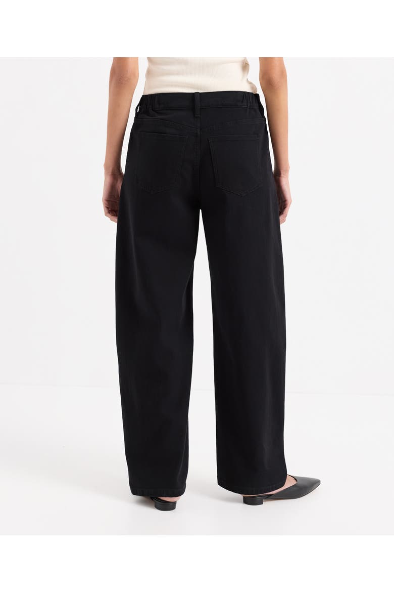 Organic Cotton All-Day Twill Barrel Pant, Alternate, color, Black