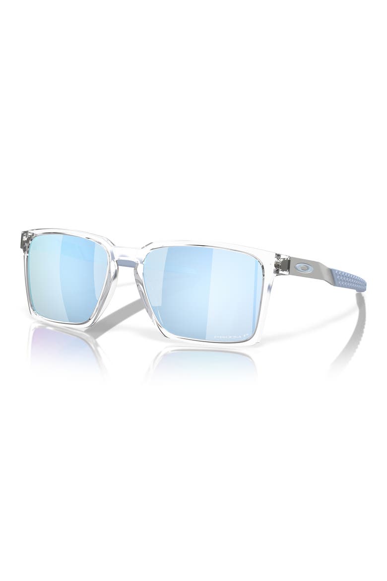 Exchange Sun 56mm Polarized Rectangle Sunglasses, Alternate, color, CLEAR