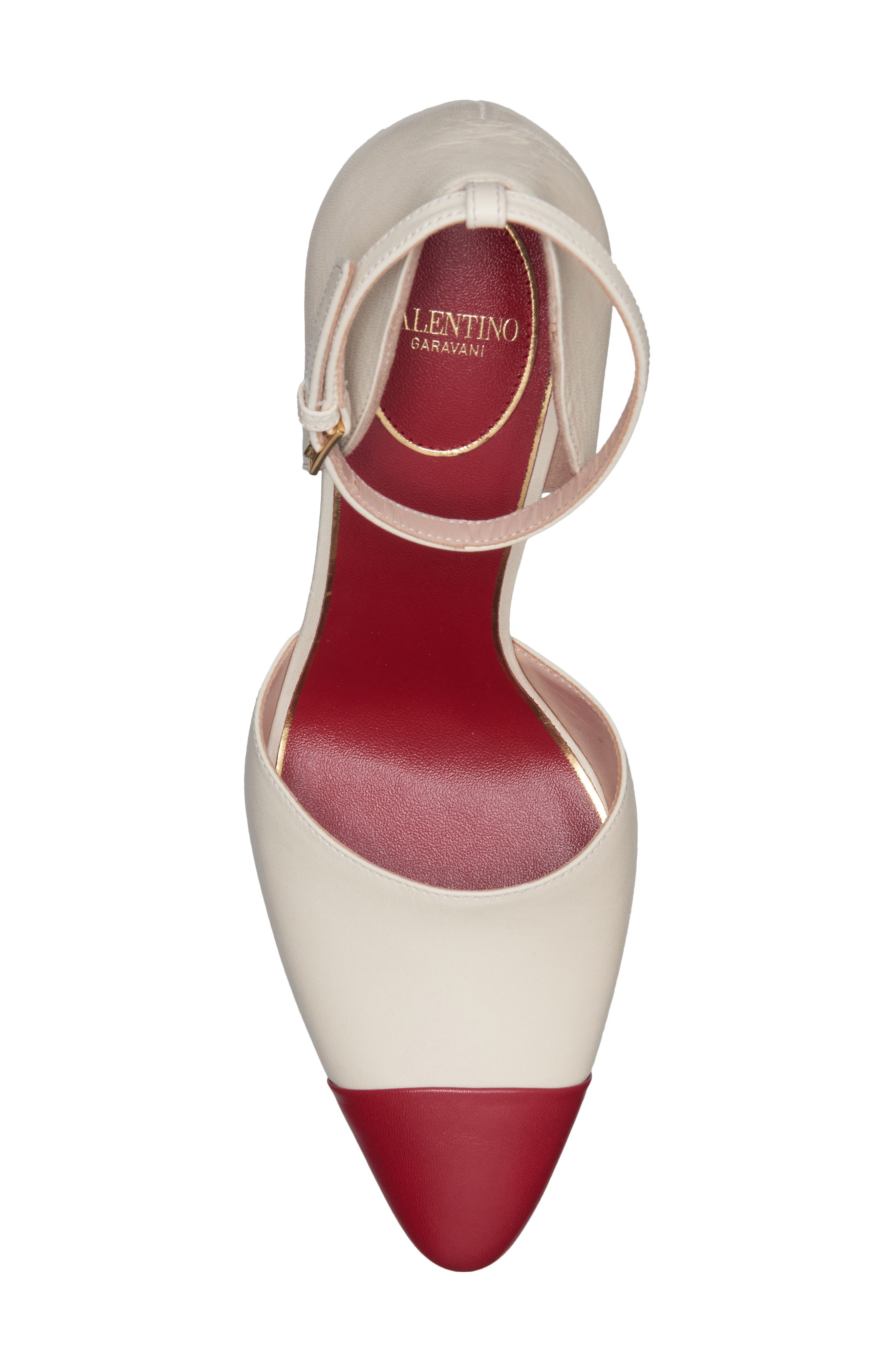 Sinead D'Orsay Pump, Alternate, color, OFF WHITE/ RED