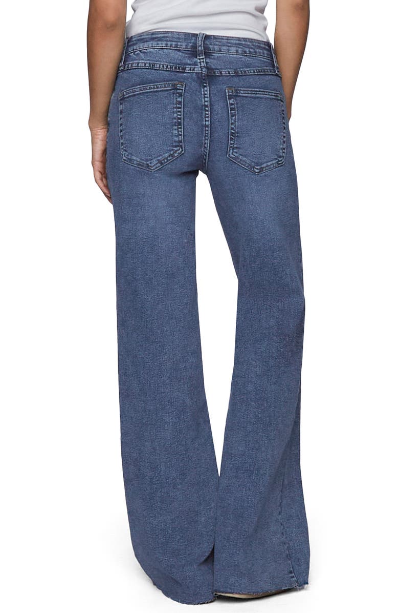 HINT OF BLU Raw Hem Wide Leg Jeans, Alternate, color,