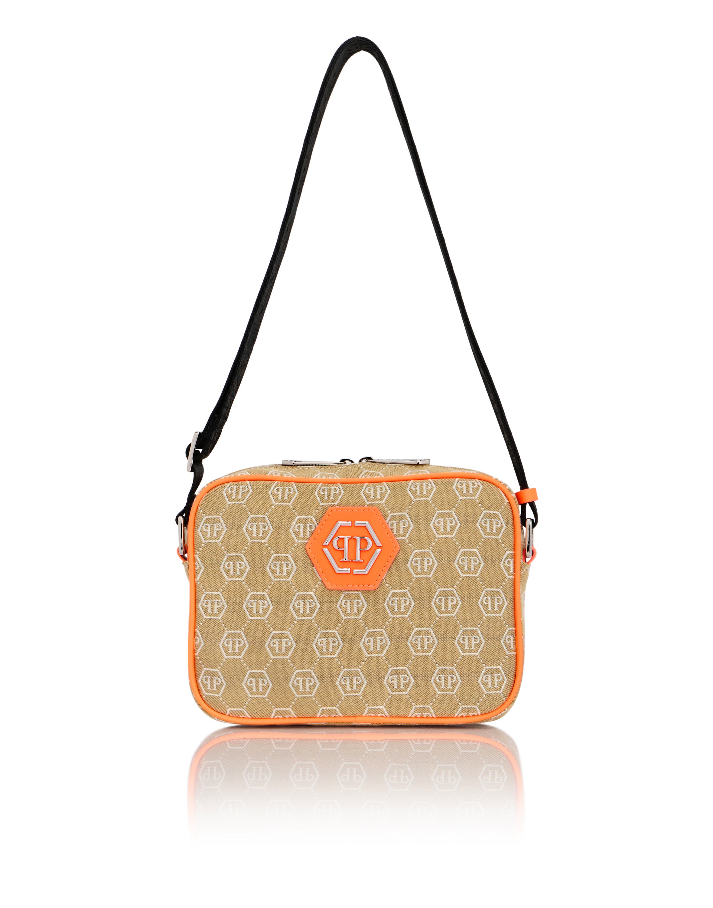 Belt Bag Jacquard Monogram Men, Main, color, beige/orange