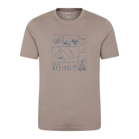 Camping Sketch Natural T-shirt