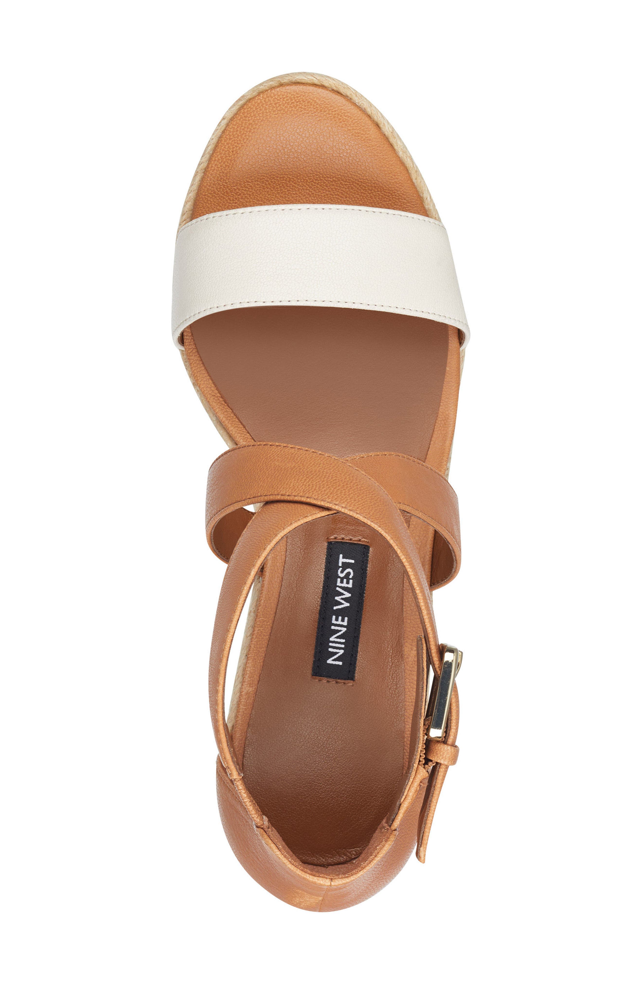 Jorjapeach Espadrille Wedge Sandal, Alternate, color, WHITE LEATHER