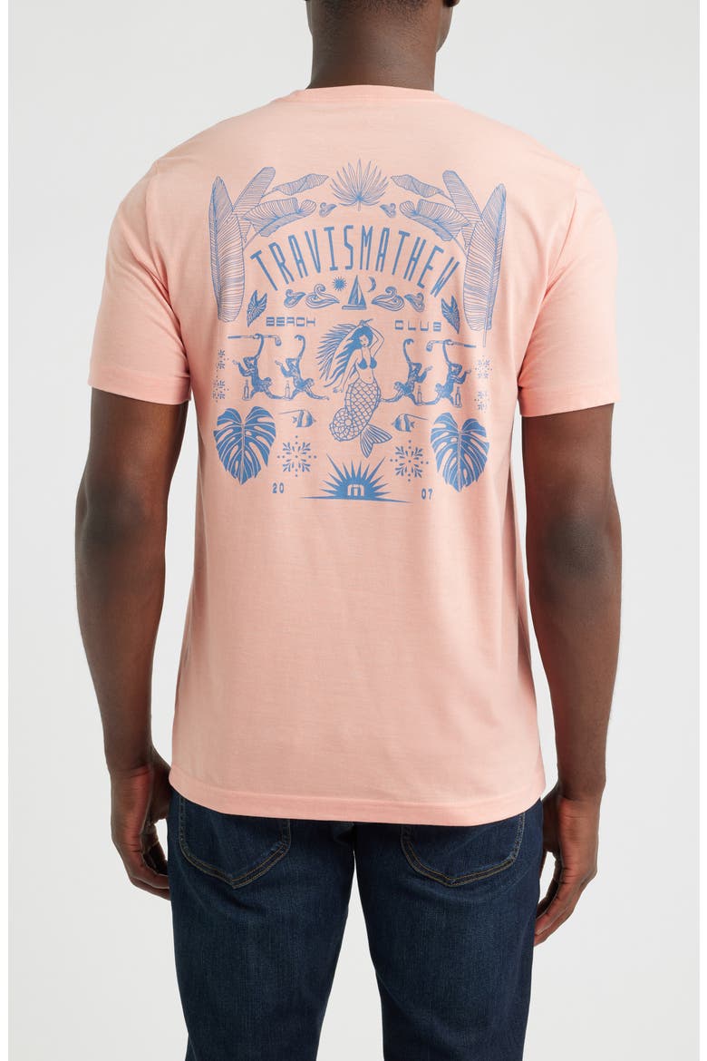 VIP Only Graphic Crewneck T-Shirt, Alternate, color, HEATHER CORAL HAZE