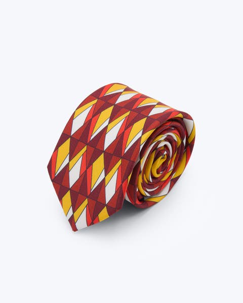 Prism Diamond Printed Silk Tie