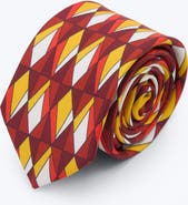 Knottery & Co Prism Diamond Printed Silk Tie