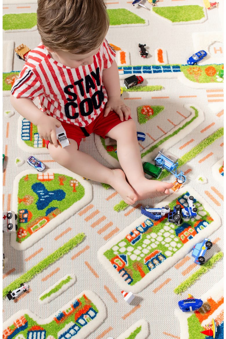 LUCA AND CO Mini City Play Rug, Alternate, color, MULTICOLOR