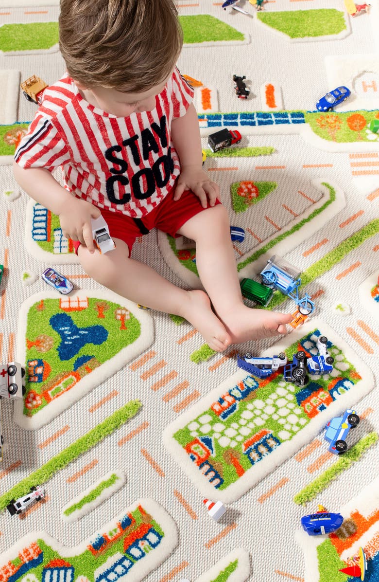 IVI LUCA AND CO Mini City Play Rug, Alternate, color, Multicolor