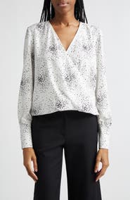 Emporio Armani Surplice Paint Splatter Top