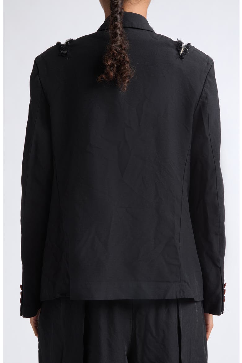 Garment Dyed Polyester Oxford Blazer, Alternate, color, BLACK