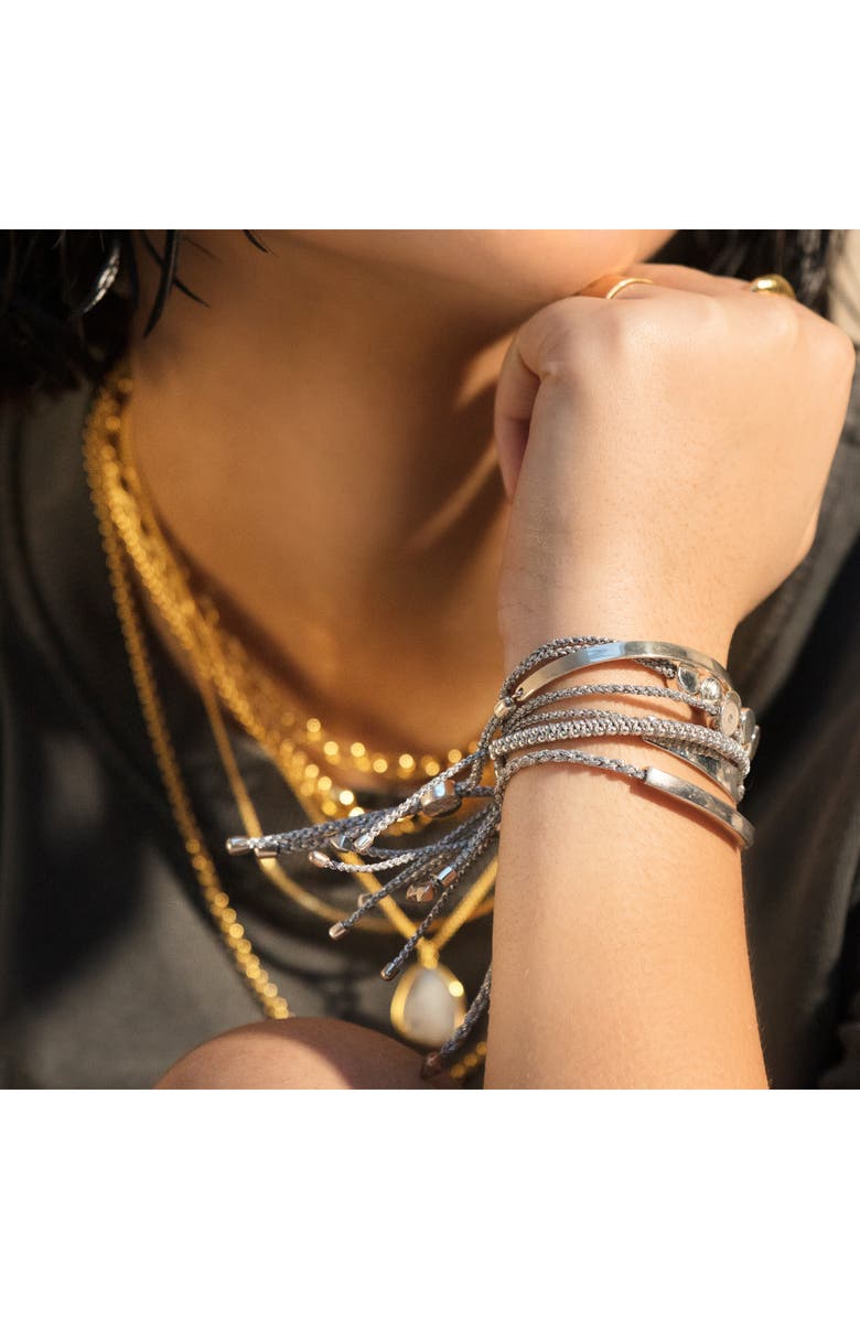 Monica Vinader Engravable Linear Bar Friendship Bracelet, Alternate, color, Silver/ Silver Metallica