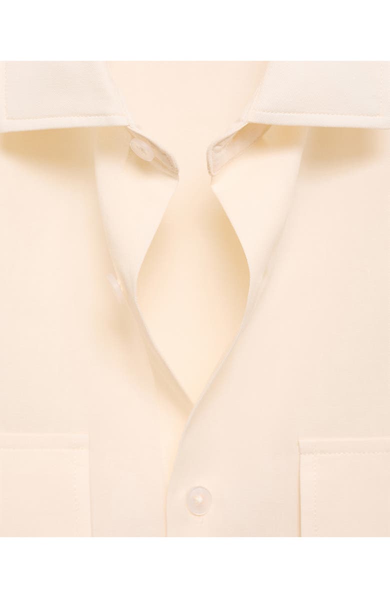 MANGO Regular Fit Tencel<sup>™</sup> Lyocell Blend Button-Up Shirt, Alternate, color, Ecru