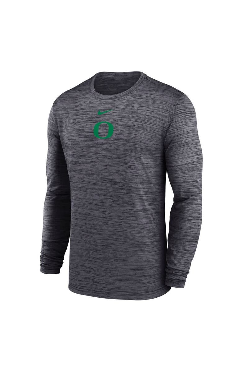 Nike Men's Nike Black Oregon Ducks 2025 Sideline Velocity Performance Long Sleeve T-Shirt, Alternate, color, 