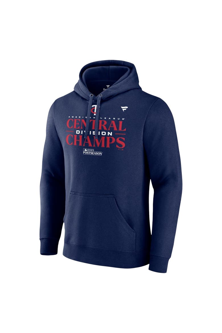 Men's Fanatics Branded  Navy Minnesota Twins 2023 AL Central Division Champions Locker Room Pullover Hoodie, Alternate, color, Navy