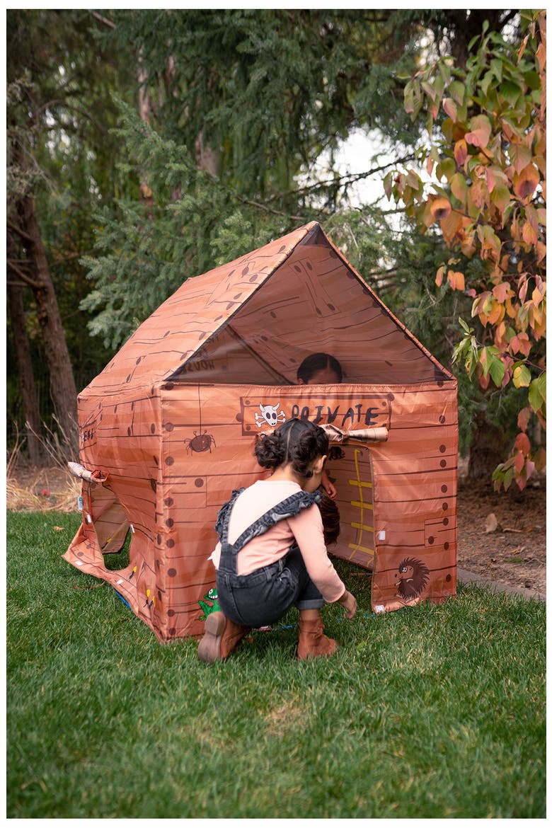 Kids' Indoor Play Clubhouse, Alternate, color, BROWN