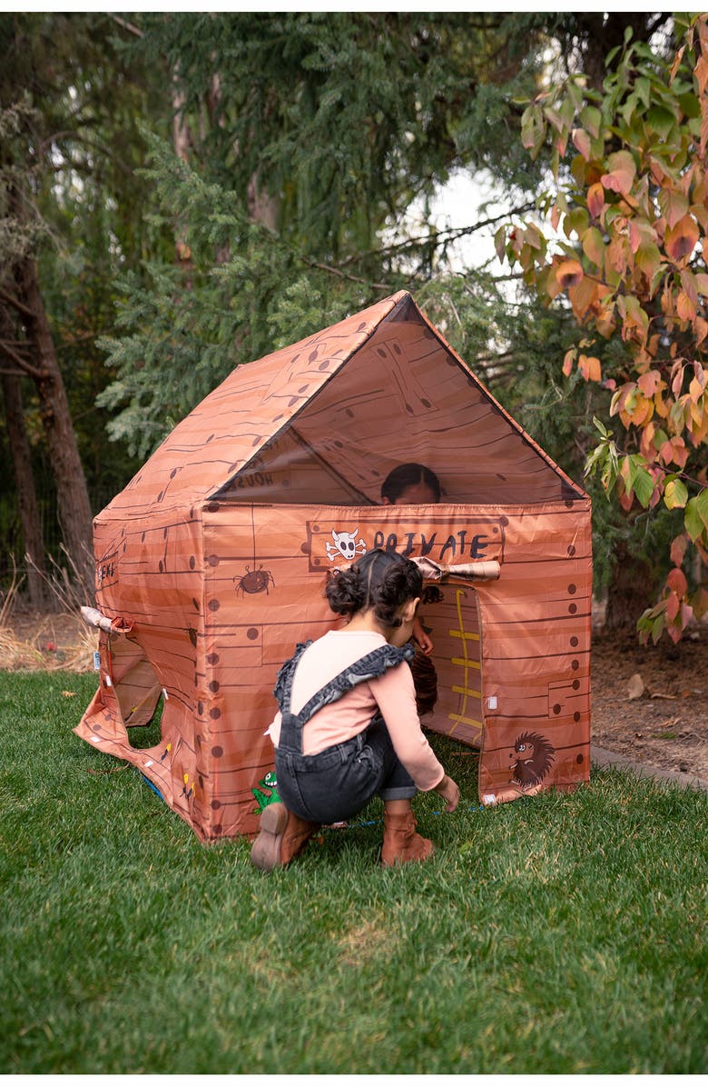 Pacific Play Tents Kids' Indoor Play Clubhouse, Alternate, color, Brown