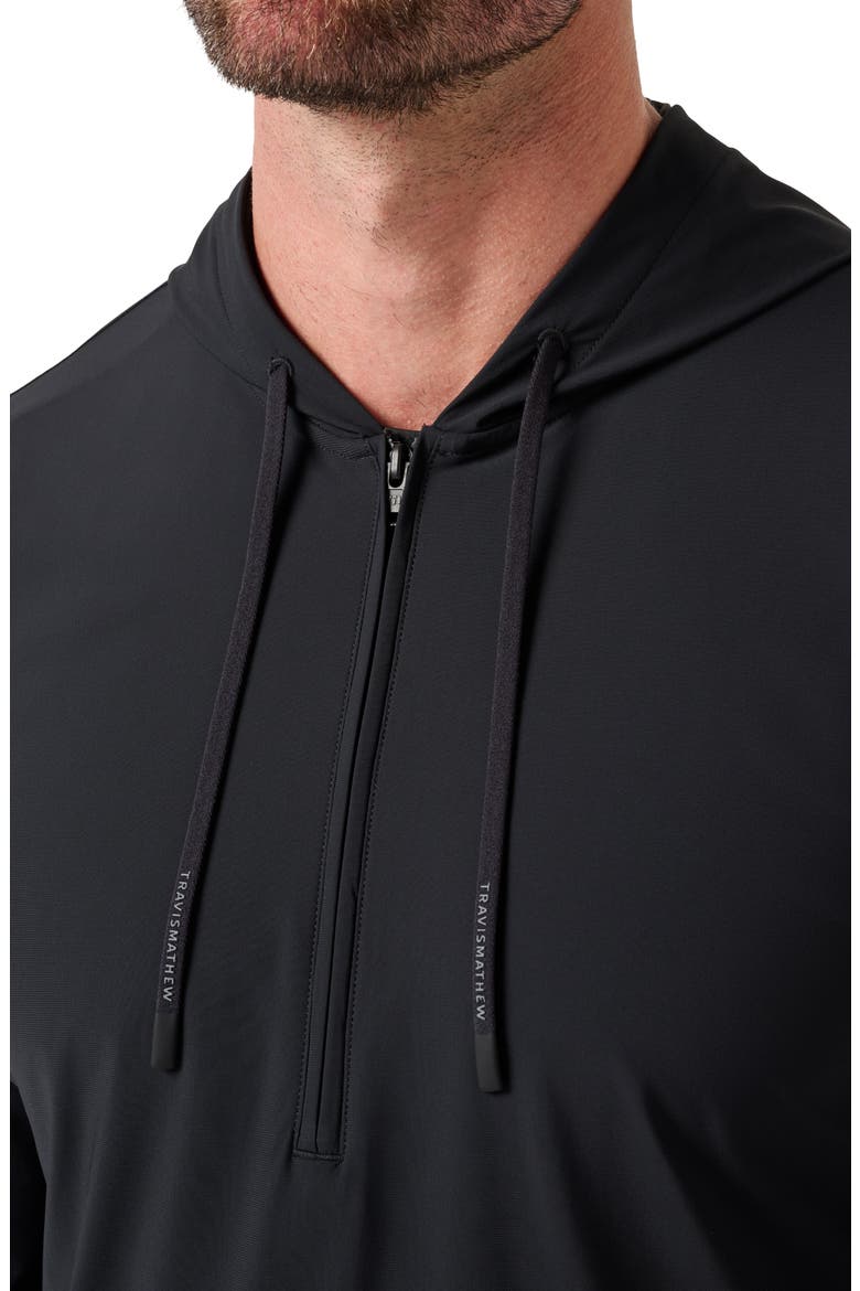 Hero Hour Performance Half Zip Hoodie, Alternate, color, BLACK