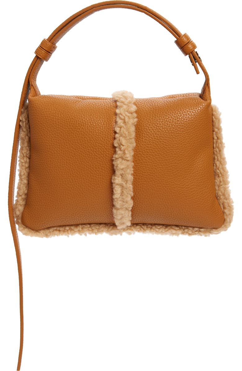 Simon Miller Mini Puffin Convertible Faux Leather & Faux Shearling Handbag, Main, color,