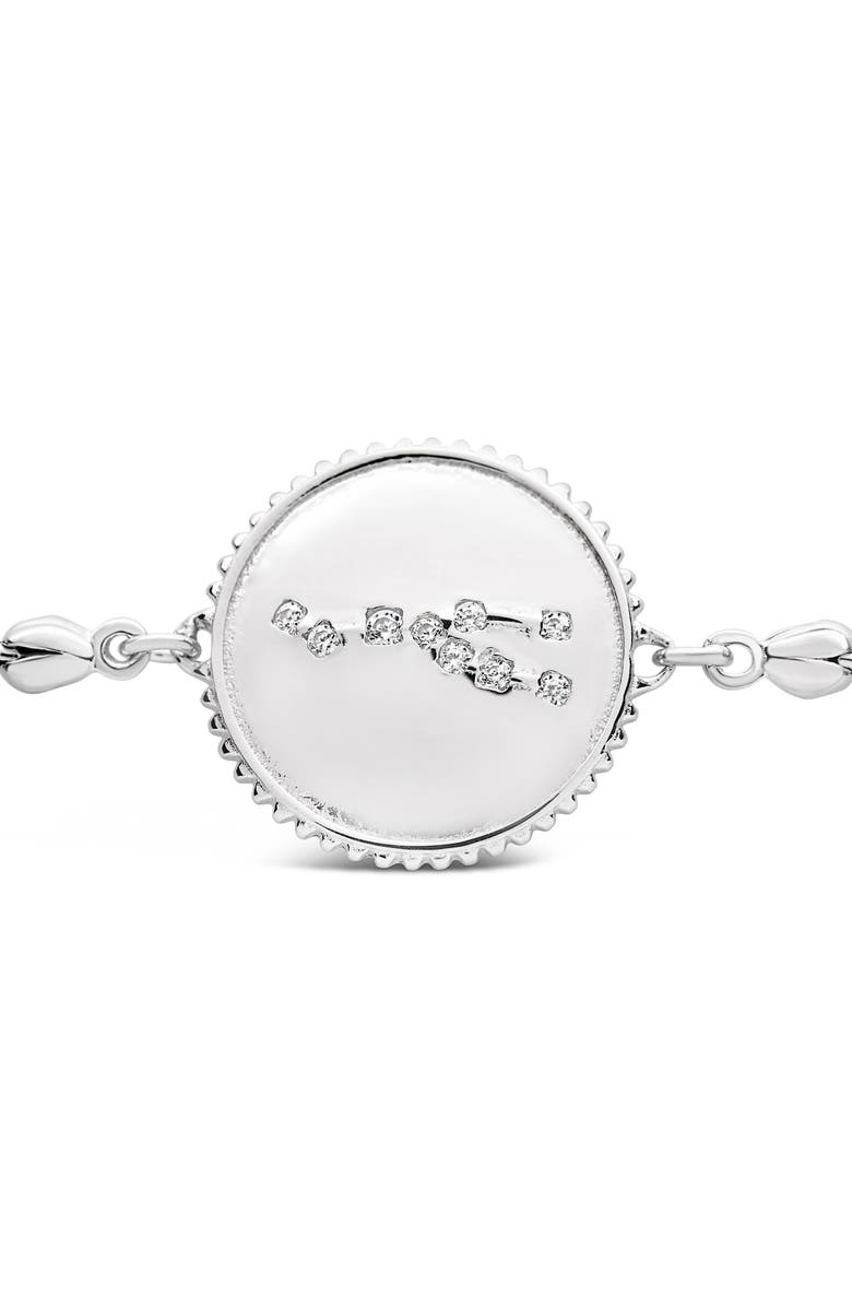 Sterling Forever Sterling Silver Constellation Disk Bolo Bracelet, Alternate, color, Silver- Taurus