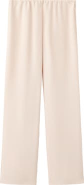 MANGO Satin Straight Leg Pants