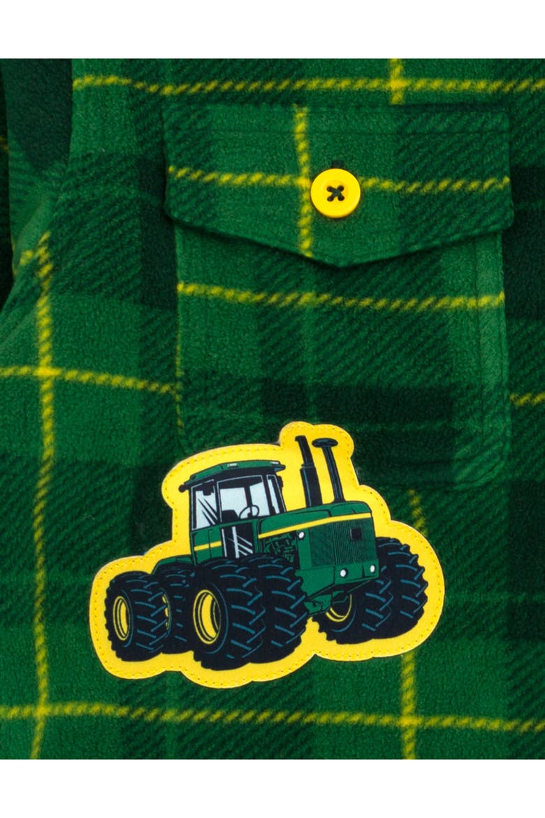 Fleece Lined Shacket, Alternate, color, Green Yellow Plaid